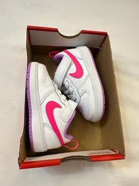 Nike Toddler Court Borough Low 2 Adjustable Strap Closure Casual Sneakers from F